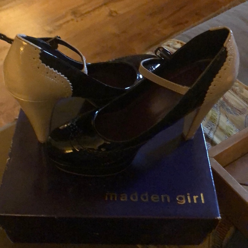 Patten pumps high heels